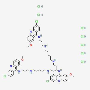 molecular formula C63H82Cl10N10O3 B1206177 Acridine trimer 2 CAS No. 97613-92-8