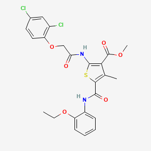 Methyl 2-(2-(2,4-dichlorophenoxy)acetamido)-5-((2-ethoxyphenyl)carbamoyl)-4-methylthiophene-3-carboxylate