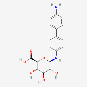 molecular formula C18H20N2O6 B1206183 Benzidine N-glucuronide CAS No. 85559-86-0