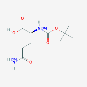 (2S)-5-(15N)azanyl-2-[(2-methylpropan-2-yl)oxycarbonyl(15N)amino]-5-oxopentanoic acid