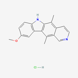 molecular formula C18H17ClN2O B1206199 9-Methoxyellipticine hydrochloride CAS No. 33698-51-0