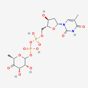 molecular formula C16H24N2O15P2 B1206203 dTDP-4-dehydro-6-deoxy-L-mannose 