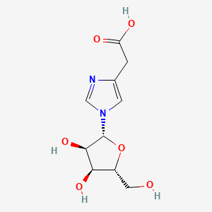 molecular formula C10H14N2O6 B1206207 Imidazoleacetic acid riboside CAS No. 29605-99-0