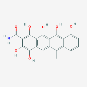 1,3,4,10,11,12-Hexahydroxy-6-methyltetracene-2-carboxamide