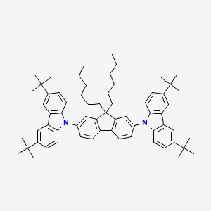 molecular formula C65H80N2 B12062127 9,9'-(9,9-Dihexyl-9H-fluorene-2,7-diyl)bis(3,6-di-tert-butylcarbazole) 