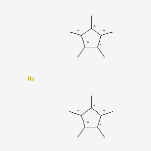 molecular formula C20H30Ru B12062201 Bis(pentamethylcyclopentadienyl)ruthenium(II), 97% 