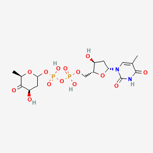 molecular formula C16H24N2O14P2 B1206221 dTDP-4-dehydro-2,6-dideoxy-D-glucose 