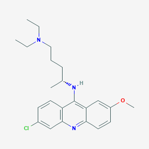 molecular formula C23H30ClN3O B1206225 (R)-quinacrine 