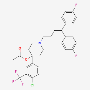 1-(4,4-Bis(4-fluorophenyl)butyl)-4-(4-chloro-3-(trifluoromethyl)phenyl)piperidin-4-yl acetate