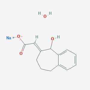 sodium;(2E)-2-(5-hydroxy-5,7,8,9-tetrahydrobenzo[7]annulen-6-ylidene)acetate;hydrate