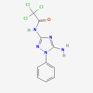 molecular formula C10H8Cl3N5O B1206233 N-(5-氨基-1-苯基-1,2,4-三唑-3-基)-2,2,2-三氯乙酰胺 