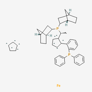 (R)-1-{(R)-2-[2-(Diphenylphosphino)phenyl]ferrocenyl}ethyldi(2-norbornyl)phosphi