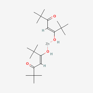 molecular formula C22H40O4Zn B12062362 Bis(2,2,6,6-tetramethyl-3,5-heptanedionato)zinc(II) 