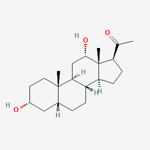 molecular formula C21H34O3 B1206238 3α,12α-二羟基-5β-孕烷-20-酮 CAS No. 6951-91-3