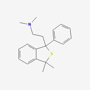 molecular formula C20H25NS B1206247 1,3-Dihydro-N,N,3,3-tetramethyl-1-phenylbenzo(c)thiophene-1-ethanamine CAS No. 40550-32-1