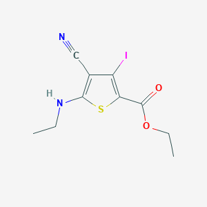 Ethyl 4-cyano-5-(ethylamino)-3-iodothiophene-2-carboxylate