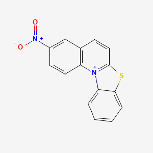 molecular formula C15H9N2O2S+ B1206250 3-Nitrobenzothiazolo(3,2-a)quinolinium CAS No. 82773-09-9