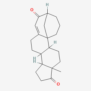 molecular formula C21H28O2 B1206252 (4alpha,10alpha)-4,19-Cyclo-A-dihomoandrost-4b-ene-4a,17-dione CAS No. 142645-70-3