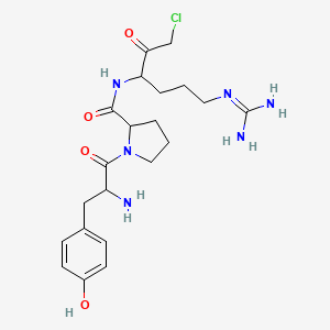 molecular formula C21H31ClN6O4 B12062522 H-D-Tyr-Pro-Arg-chloromethylketone trifluoroacetate salt 