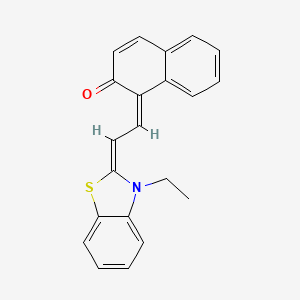 molecular formula C21H17NOS B12062529 1-[[3-Ethyl-2(3H)-benzothiazolylidene]ethylidene]-2(1H)-naphthalenone 