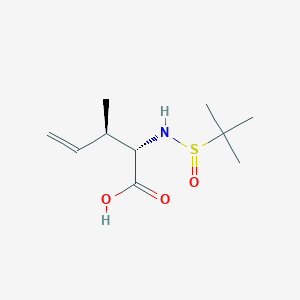 (2S,3R)-2-(((S)-tert-Butylsulfinyl)amino)-3-methylpent-4-enoic acid