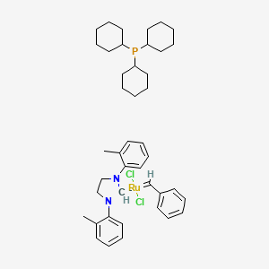 molecular formula C42H58Cl2N2PRu- B12062531 Dichloro[1,3-Bis(2-methylphenyl)-2-imidazolidinylidene](benzylidene)(tricyclohexylphosphine)ruthenium(II) 