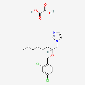 molecular formula C20H26Cl2N2O5 B1206254 1-(2-(2,4-Dichlorobenzyloxy)-N-octyl)imidazole oxalate CAS No. 86996-65-8