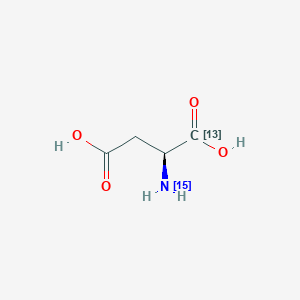 molecular formula C4H7NO4 B12062610 (2S)-2-(15N)azanyl(113C)butanedioic acid 