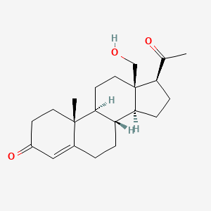 molecular formula C21H30O3 B1206266 18-Hydroxyprogesterone CAS No. 596-69-0