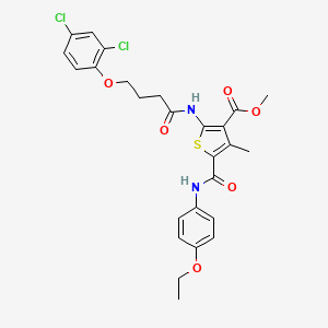 Methyl 2-(4-(2,4-dichlorophenoxy)butanamido)-5-((4-ethoxyphenyl)carbamoyl)-4-methylthiophene-3-carboxylate