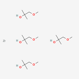 molecular formula C20H48O8Zr B12062673 Zirconium, bis[1-(methoxy-kappaO)-2-methyl-2-propanolato-kappaO]bis(1-methoxy-2-methyl-2-propanolato-kappaO)- 