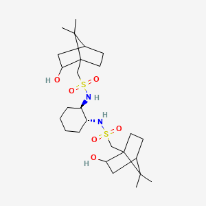 molecular formula C26H46N2O6S2 B12062675 N,N'-(1R,2R)-(-)-1,2-cyclohexanediylbis[2-hydroxy-7,7-dimethyl-bicyclo[2.2.1]heptane-1-methanesulfonamide] 