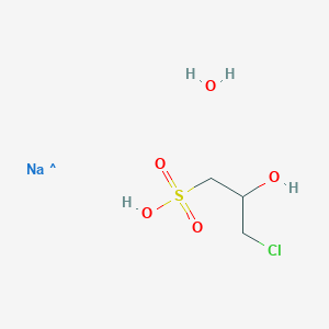 molecular formula C3H9ClNaO5S B12062686 3-Chloro-2-hydroxypropane-1-sulfonic acid hydrate sodium 