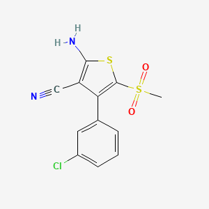 2-Amino-4-(3-chlorophenyl)-5-(methylsulfonyl)thiophene-3-carbonitrile