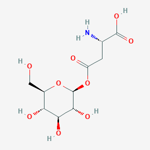 molecular formula C10H17NO9 B1206275 L-Aspartic acid, 4-beta-D-glucopyranosyl ester CAS No. 42721-22-2