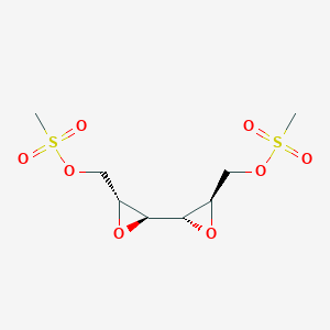 molecular formula C8H14O8S2 B1206278 [(2R,3S)-3-[(2S,3R)-3-(methylsulfonyloxymethyl)oxiran-2-yl]oxiran-2-yl]methyl methanesulfonate CAS No. 56247-01-9