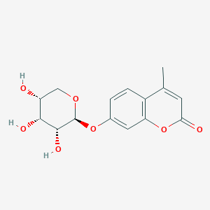 molecular formula C15H16O7 B1206279 2H-1-Benzopyran-2-one, 4-methyl-7-(beta-D-ribopyranosyloxy)- CAS No. 66912-32-1