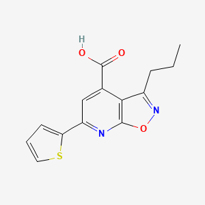 3-Propyl-6-(thiophen-2-yl)isoxazolo[5,4-b]pyridine-4-carboxylic acid