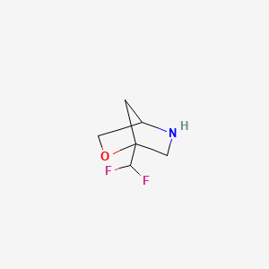 molecular formula C6H9F2NO B12062887 2-Oxa-5-azabicyclo[2.2.1]heptane, 1-(difluoromethyl)- CAS No. 1357352-57-8