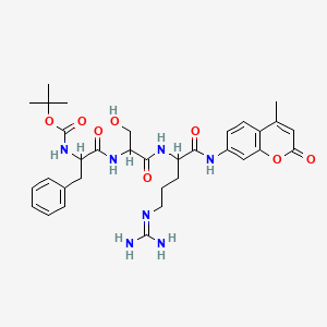 molecular formula C33H43N7O8 B12063012 Boc-Phe-Ser-Arg-AMC.AcOH 