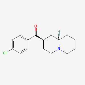 molecular formula C16H20ClNO B1206302 Methanone, (4-chlorophenyl)(octahydro-2H-quinolizin-2-yl)-, cis- CAS No. 57661-45-7