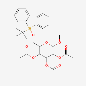 Oxane, 3,4,5-triacetoxy-2-(tert-butyl)diphenylsiloxymethyl-6-methoxy-