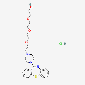 molecular formula C25H34ClN3O4S B12063059 Quetiapine EP Impurity J 