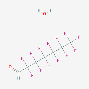 molecular formula C7H3F13O2 B12063085 2,2,3,3,4,4,5,5,6,6,7,7,7-Tridecafluoroheptanal hydrate 