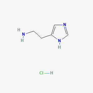 molecular formula C5H10ClN3 B1206318 Histamine hydrochloride CAS No. 55-36-7