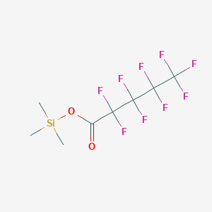 molecular formula C8H9F9O2Si B12063241 Trimethylsilyl nonafluoropentanoate 