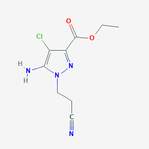 Ethyl 5-amino-4-chloro-1-(2-cyanoethyl)pyrazole-3-carboxylate