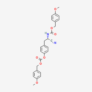 N,O-Bis(4-methoxybenzyloxycarbonyl)-(S)-2-amino-3-(4-hydroxyphenyl)propionitrile