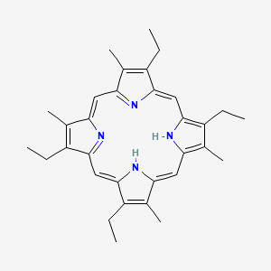 molecular formula C32H38N4 B12063377 2,8,12,18-Tetraethyl-3,7,13,18-tetramethyl-21H,23H-porphin CAS No. 448-70-4