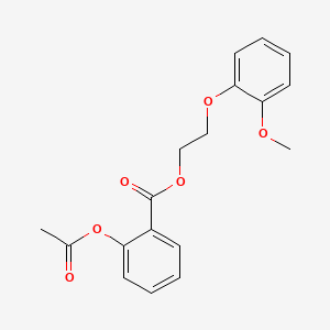 molecular formula C18H18O6 B1206351 2-(2-Methoxyphenoxy)ethyl 2-(acetyloxy)benzoate CAS No. 82273-25-4